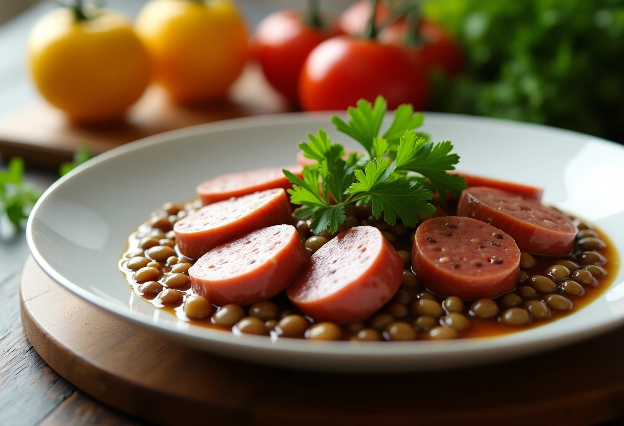 lentilles saucisses